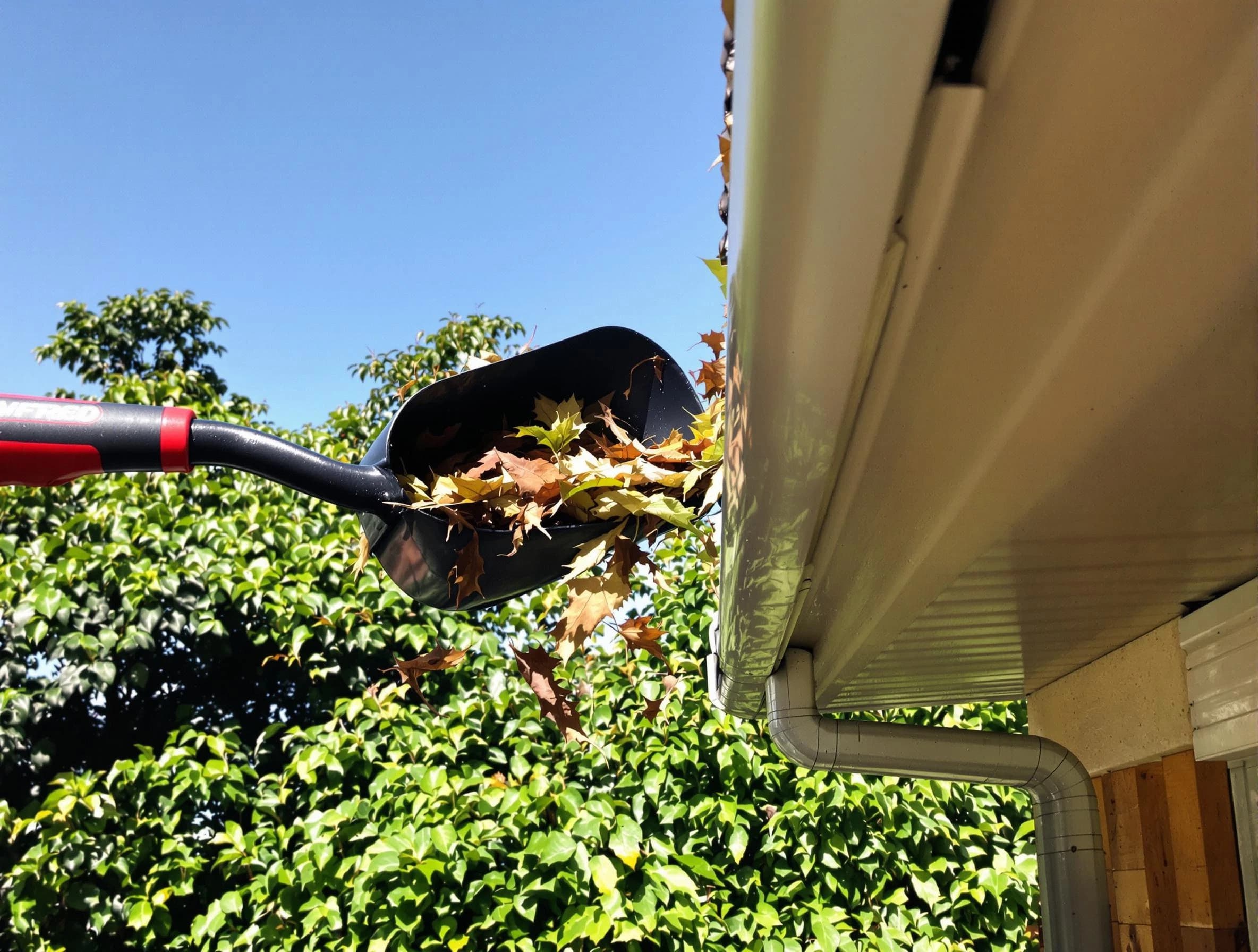 Lyndhurst Roofing Company performing gutter cleaning at a home in Lyndhurst, OH